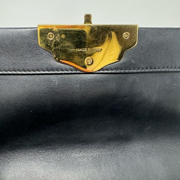 Dolce & Gabbana Lucia Black Leather Satchel – Studded Handle, Crossbody - Picture 11 of 15